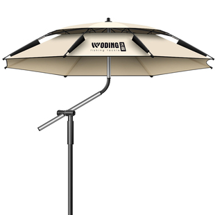 沃鼎彩胶钓鱼伞2025新款拐杖万向大钓伞户外专用防晒防暴雨遮阳伞