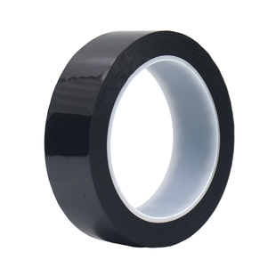 黑色5S胶带台面白板划线拉线标识LED灯挡光胶布屏幕不透光窗户遮光PET塑料贴纸防窥绝缘耐高温无痕66米加长