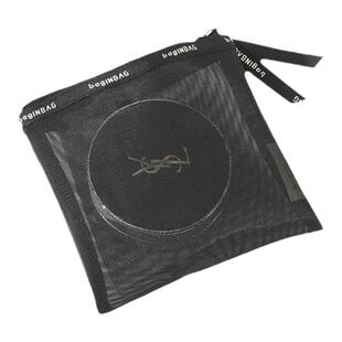 便携网纱化妆包内口红气垫化妆品收纳袋旅行洗漱扁平收纳包方形