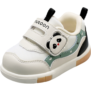 牧童婴儿步前鞋2026年春季新款卡通软底男童鞋叫叫鞋透气女宝宝鞋