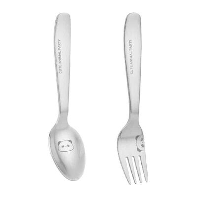 广意316不锈钢儿童勺子叉子