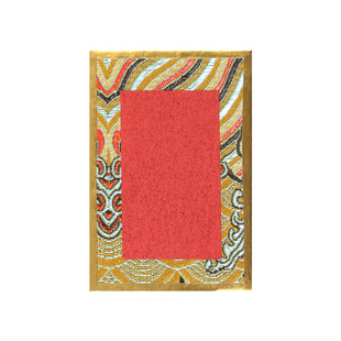 小号迷你宋锦硬卡书法摆台摆件相框文创礼品国风空白手写diy字画创意卡片红色结婚楮笺桌面装饰画框宣纸熟宣