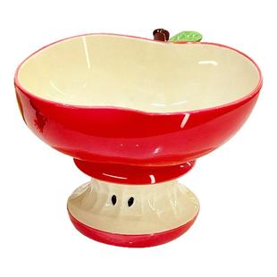 高颜值水果盘客厅家用可沥水高脚果盘新款陶瓷创意糖果零食摆放盘