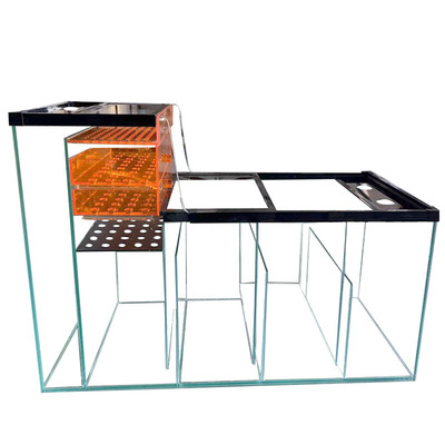 双层干湿盒抽屉底滤缸沉淀仓鱼缸底过滤大中小型客厅定制定做