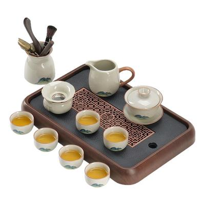 汝窑功夫茶具套装礼盒装