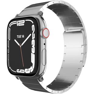 适用2024苹果apple watch11/10代ultra3/2磁吸46/42手表带iwatch9不锈钢40/41/45/49mm卡扣金属潮流mageasy新