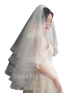 月下相恋蓬蓬头纱结婚