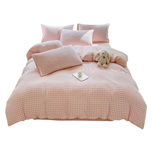 冬天牛奶绒1米35床品轻奢高级感主卧室2米x2米2大床四件套床笠款