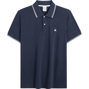 [珠地网眼]Brooks Brothers/布克兄弟男士春夏新款滚边短袖polo