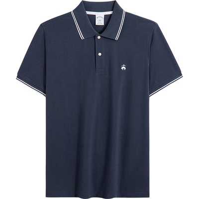 布克兄弟25男士纯棉滚边polo衫