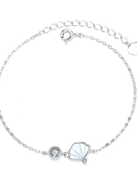 S925纯银一贝子手链韩版简约