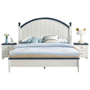 全友家居现代简约儿童床男孩卧室儿童床实木床脚1.5米青少年床