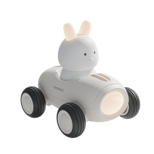 英氏儿童玩具车惯性车音乐动物小汽车模型宝宝学爬练习玩具套装