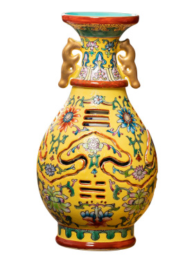 钟家窑景德镇陶瓷花瓶小摆件瓷器