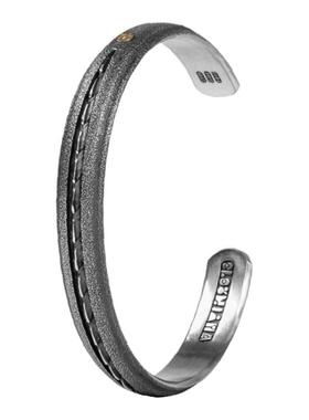 wuyin无垠巨蛇背脊925银复古手镯