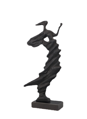 新中式抽象铸铁人物装饰摆件