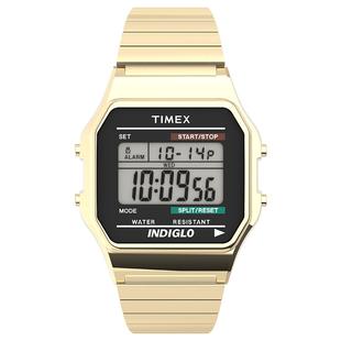 TIMEX天美时T80手表小方块电子潮流时尚小金表男女生情侣款手表