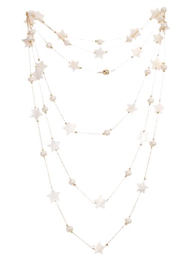 SPECIAL淡水珍珠星星毛衣链新款