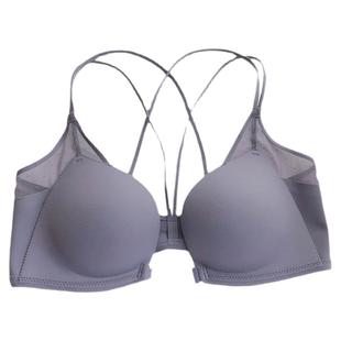 趣安芬文胸日本轻木棉舒适无钢圈前扣细肩带聚拢交叉美背显大内衣