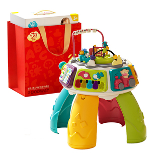 谷雨早教百宝箱6-12个月8游戏桌婴幼儿宝宝1一3周岁2儿童生日礼物