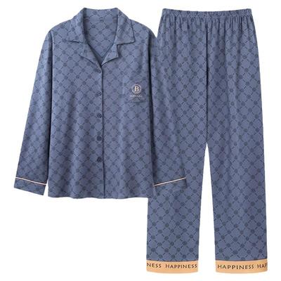 春秋款男士长袖纯棉家居服