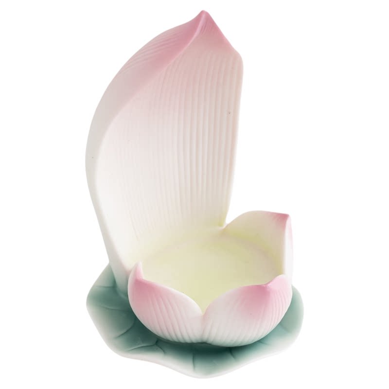 驱散阴霾陶瓷一叶莲台莲花底座