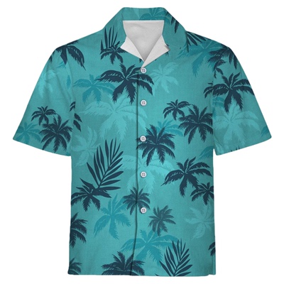 Digital Printed Casual Slim Fit Men's Shirt数码印花休闲T恤男