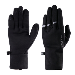 马孔多秋冬男女户外跑步运动骑行飞盘滑雪加绒可触屏保暖五指手套