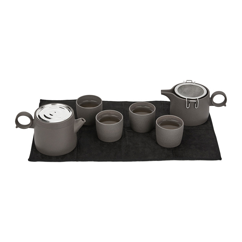 ZENS哲品青灰泥紫砂茶具套装