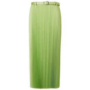 IIIVIVINIKO秋季新款精致微A伞状百褶半身裙女B430724088A