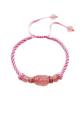 纯然女款草莓晶复古招财貔貅