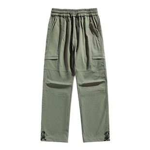 班尼路SK户外秋冬季工装休闲裤男款加绒直筒束脚裤运动亲肤保暖YS