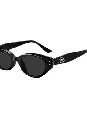 gm2025新款墨镜女方圆脸小众猫眼窄框高级感防紫外线网红太阳眼镜