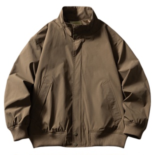 ONUN春季新品纯色立领cleanfit夹克简约纯色百搭宽松休闲工装外套