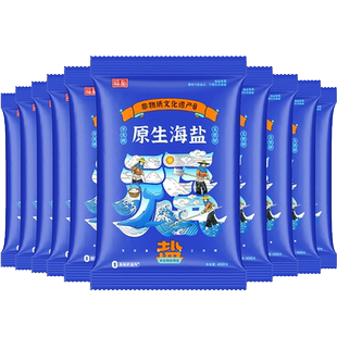 福盐海盐食用盐无碘盐甲状腺未加碘专用0添加家用不加碘食盐400克