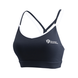Monster Guardians 低强度运动文胸背心式撞色双肩带瑜伽美背内衣