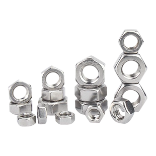 金超M2M3M4M5M6M8M10M12M16304不锈钢六角螺母螺栓螺帽螺丝帽大全