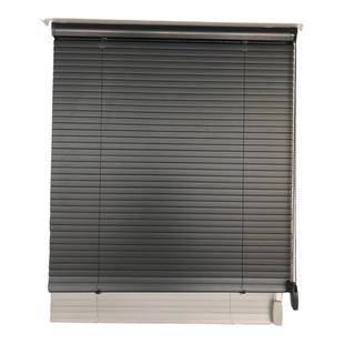 曼田2021铝百叶窗帘单色磨砂细叶片拉珠防水百叶窗外装可免钉