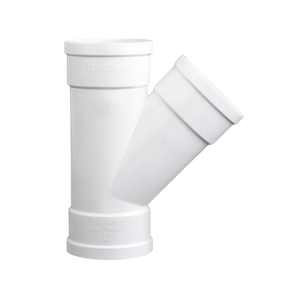 联塑PVC斜三通异径排水管7550