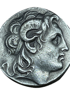 希腊古币纯银亚历山大大帝雅典娜