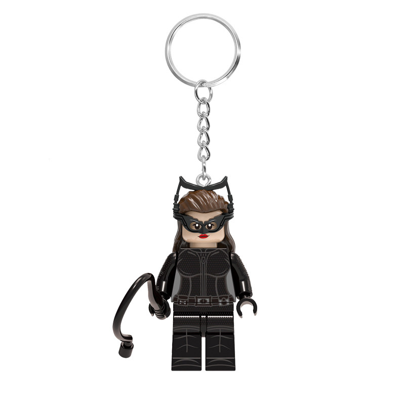 thumbnail for Keychain pendant, shark man, Batman, spider, iron man, pump, Internet celebrity couple, car school bag ornament