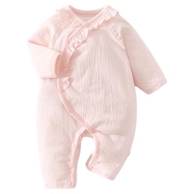 小聪熊新生婴儿衣服秋薄棉连体衣