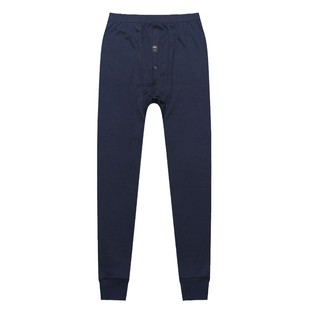 秋裤男士纯棉单件薄款加肥加大码宽松全棉毛裤中老年打底保暖衬裤