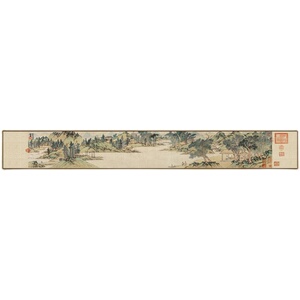 茶室中式装饰画细长禅意客厅