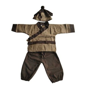 儿童古装汉服悯农愚公移山服幼中国风小书童药童服国风锄禾演出服
