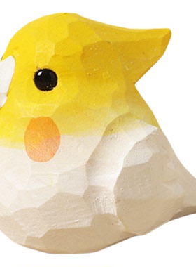 手工木雕小鸟摆件玄凤鹦鹉创意可爱装饰摆件治愈系送朋友生日礼物