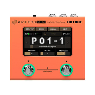 hotone ampero mini电吉他综合效果器木吉他贝斯鼓机声卡音箱模拟