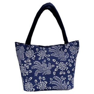 乌镇特产蓝印花布手工布艺包女士手提包蜡染背包时尚民族风布包