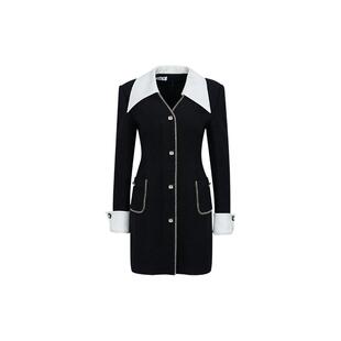 蛮好的人生同款YES BY YESIR叶谦原创设计师老钱风修身西装连衣裙