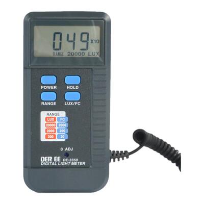 原装台湾DEREE得益DE-3350/3351数字式照度计亮度计测光仪高精度